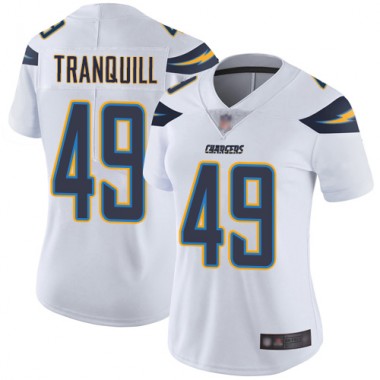 Los Angeles Chargers NFL Football Drue Tranquill White Jersey Women Limited #49 Road Vapor Untouchable->youth nfl jersey->Youth Jersey